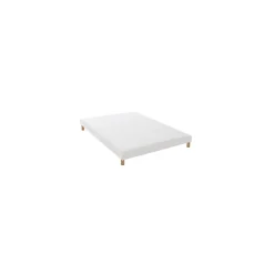Idliterie Sommier tapissier à lattes blanc 160x200* Sommier