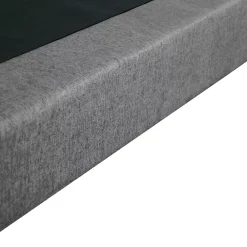 Idliterie Sommier tapissier à lattes fixes 160x200 gris chiné* Sommier