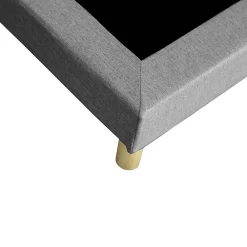 Idliterie Sommier tapissier à lattes fixes 160x200 gris chiné* Sommier