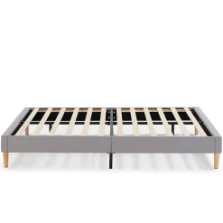 Sommier tapissier Aura 150x190 cm Gris clair, Hauteur 30 cm><noscript><img width=
