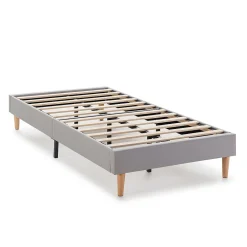 Sommier tapissier Aura 90x190 cm Gris clair, Hauteur 30 cm>Vs Venta-Stock