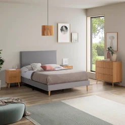 Sommier tapissier Aura 90x190 cm Gris clair, Hauteur 30 cm>Vs Venta-Stock