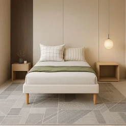 Sommier tapissier blanc - 80x190 cm - pieds de 20 cm - 13 lattes - montage rapide - solide et confortable><noscript><img width=