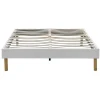 Sommier tapissier blanc - 140x190 cm - soutien ferme - confort optimal - montage rapide et facile - pieds de 20 cm -pour matelas.>King Of Dreams New