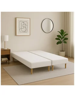 SOMMIER TAPISSIER blanc 90x200x2 (180x200) avec PIEDS offerts FABRICATION FRANÇ>By Sommiflex. Outlet