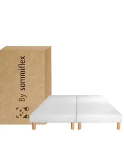 SOMMIER TAPISSIER blanc 90x200x2 (180x200) avec PIEDS offerts FABRICATION FRANÇ><noscript><img width=