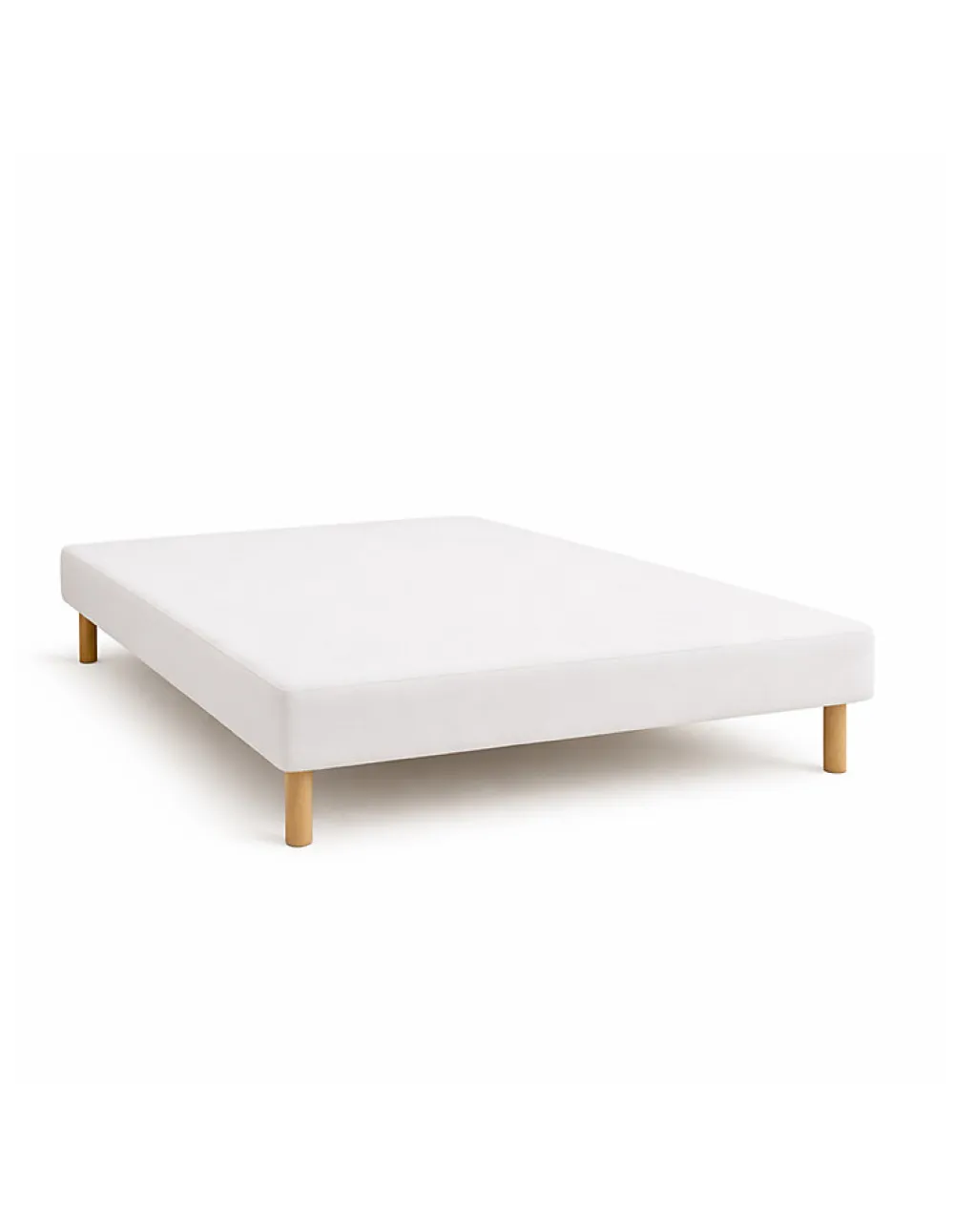 SOMMIER TAPISSIER BLANC 120x190 cm FABRICATION FRANÇAISE ARTISANALE PIEDS OFFERTS HAUTEUR avec PIEDS 27 cm>By Sommiflex. Best