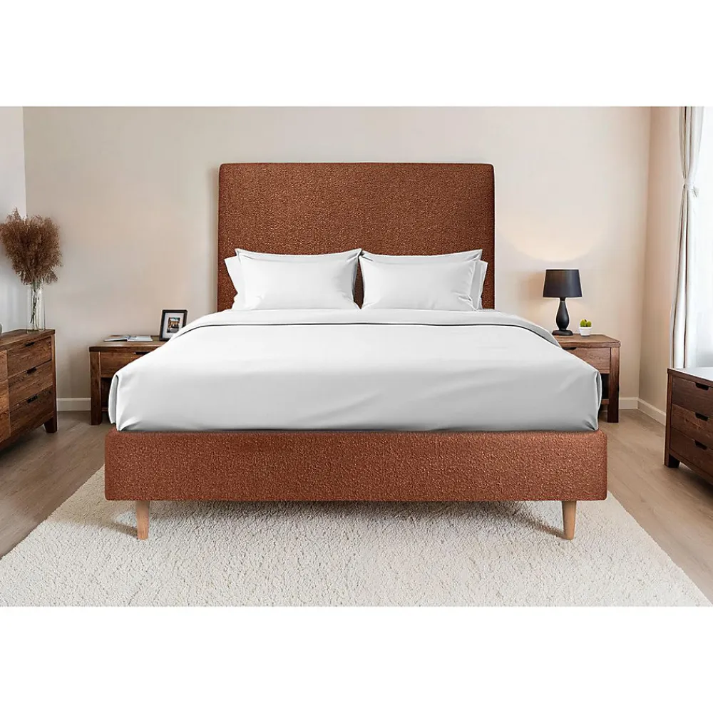 Sommier Tapissier Bouclette Terracotta 140x200 H35cm>Sommeil De Plomb Online