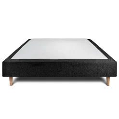 Sommier Tapissier Bouclette Noir 135x190 H35cm><noscript><img width=