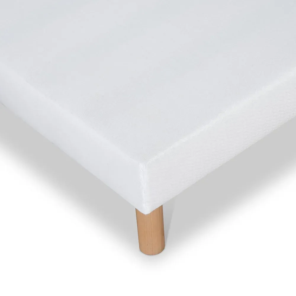 Bellecour Sommier tapissier Capucine 140x190 cm Epaisseur 13 cm Blanc (pieds non inclus)* Sommier
