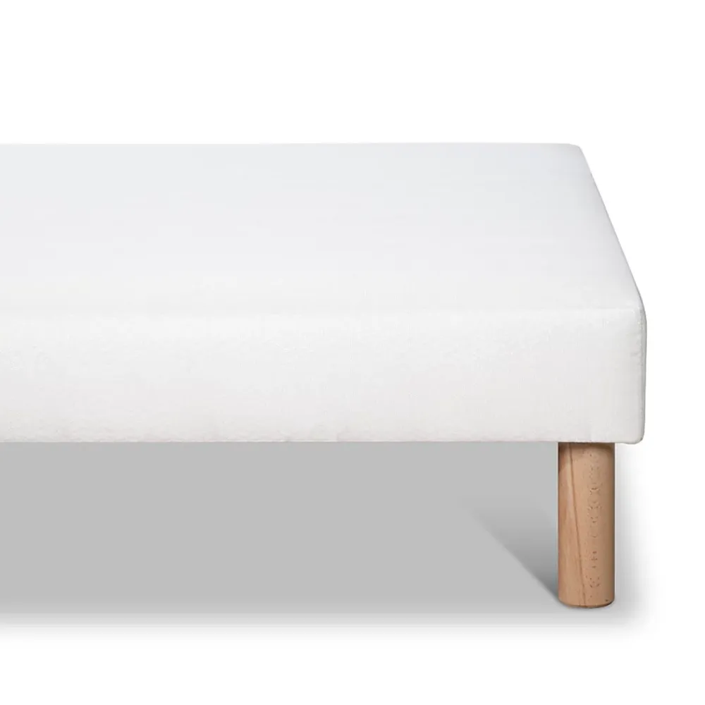 Bellecour Sommier tapissier Capucine 140x190 cm Epaisseur 13 cm Blanc (pieds non inclus)* Sommier