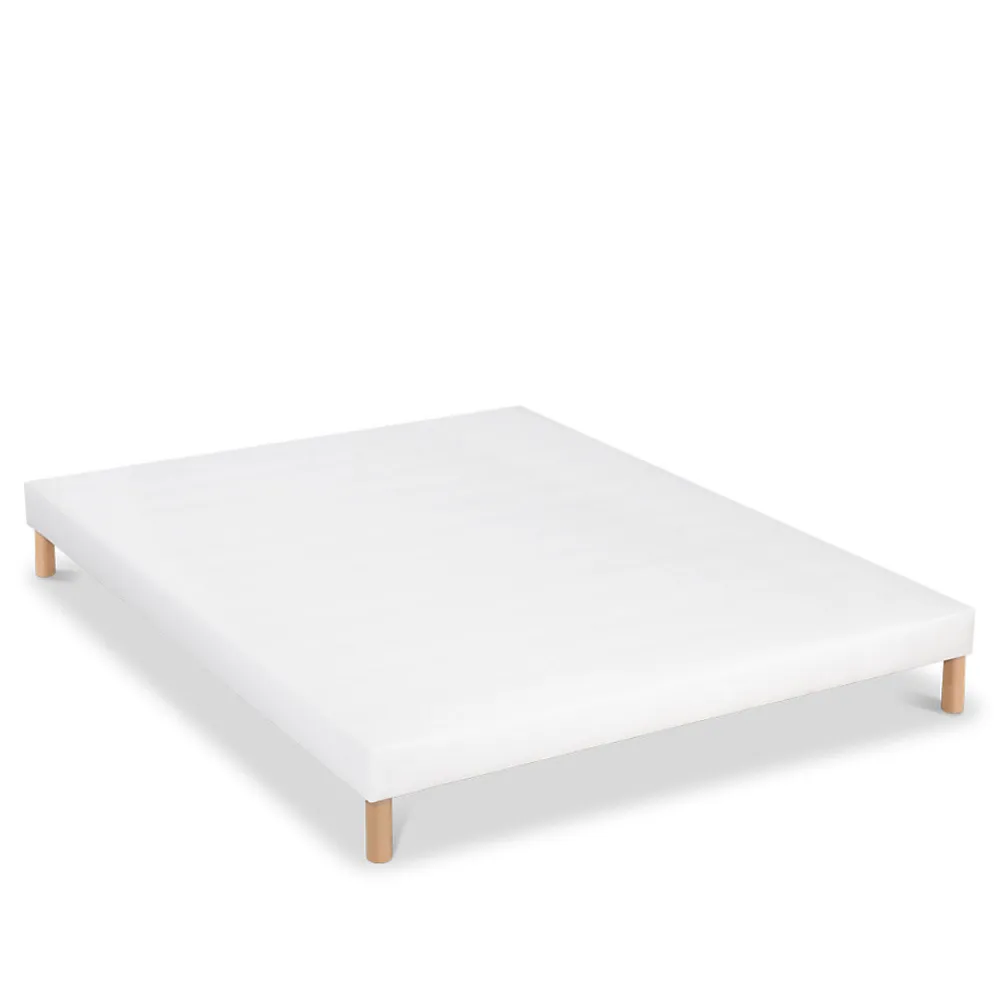 Bellecour Sommier tapissier Capucine 140x190 cm Epaisseur 13 cm Blanc (pieds non inclus)* Sommier
