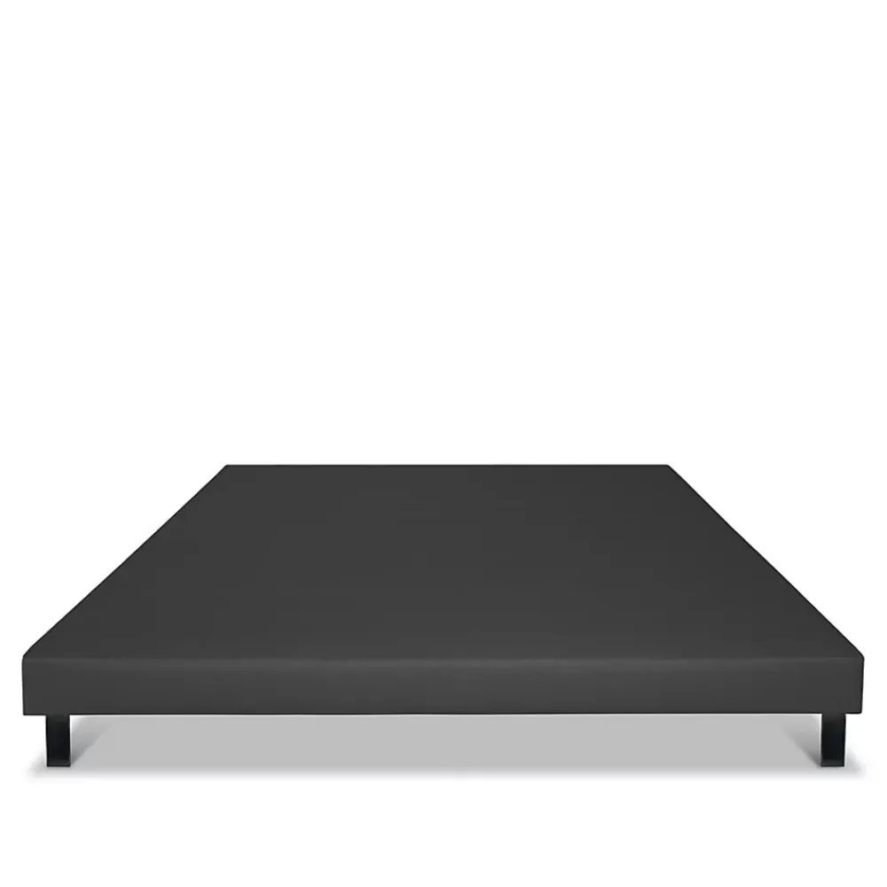 Bellecour Sommier tapissier Capucine 90x190 cm Epaisseur 13 cm Gris anthracite (pieds non inclus)* Sommier