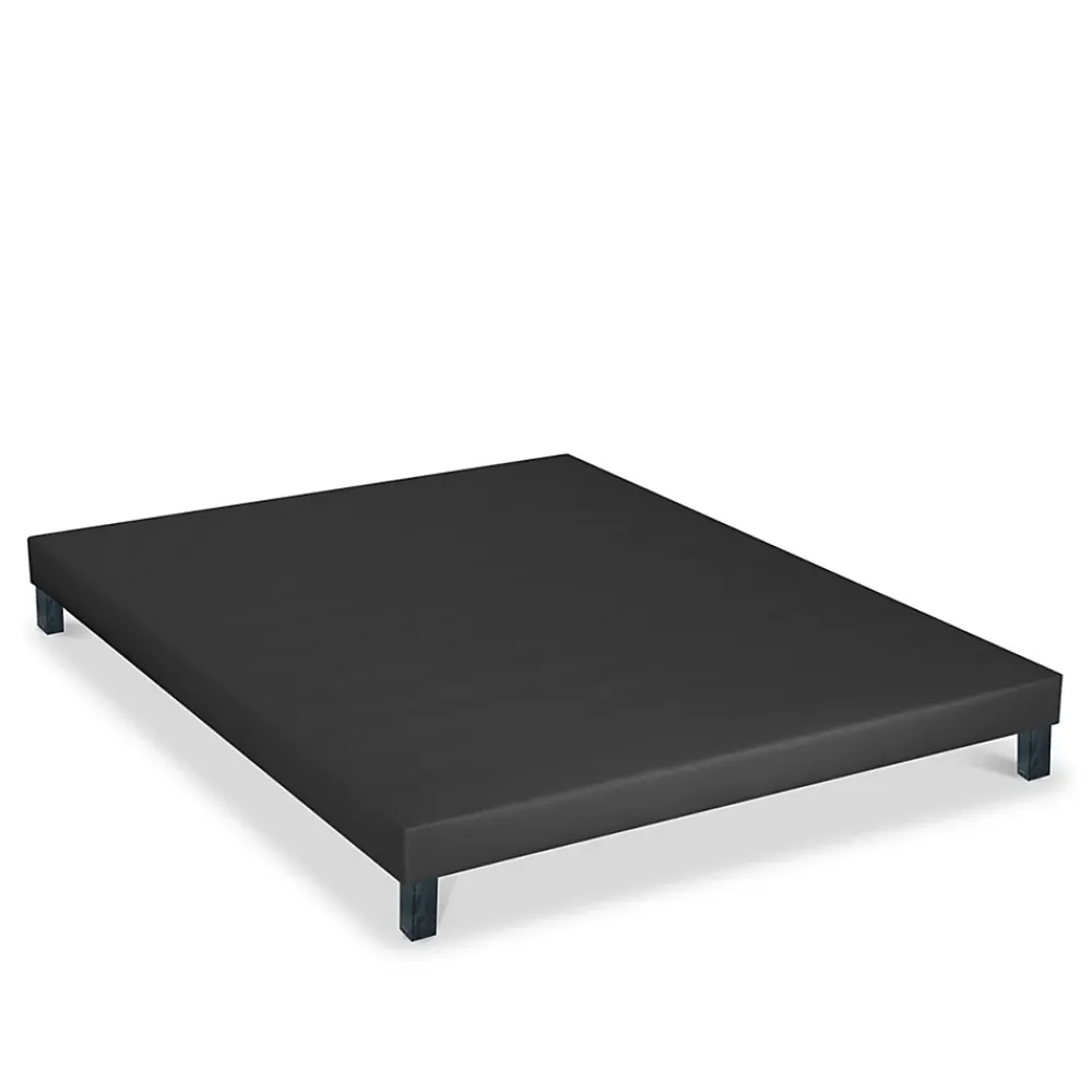 Bellecour Sommier tapissier Capucine 90x190 cm Epaisseur 13 cm Gris anthracite (pieds non inclus)* Sommier