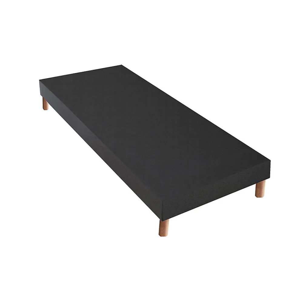 Sommier tapissier gris anthracite noir 90x200>Idliterie Online