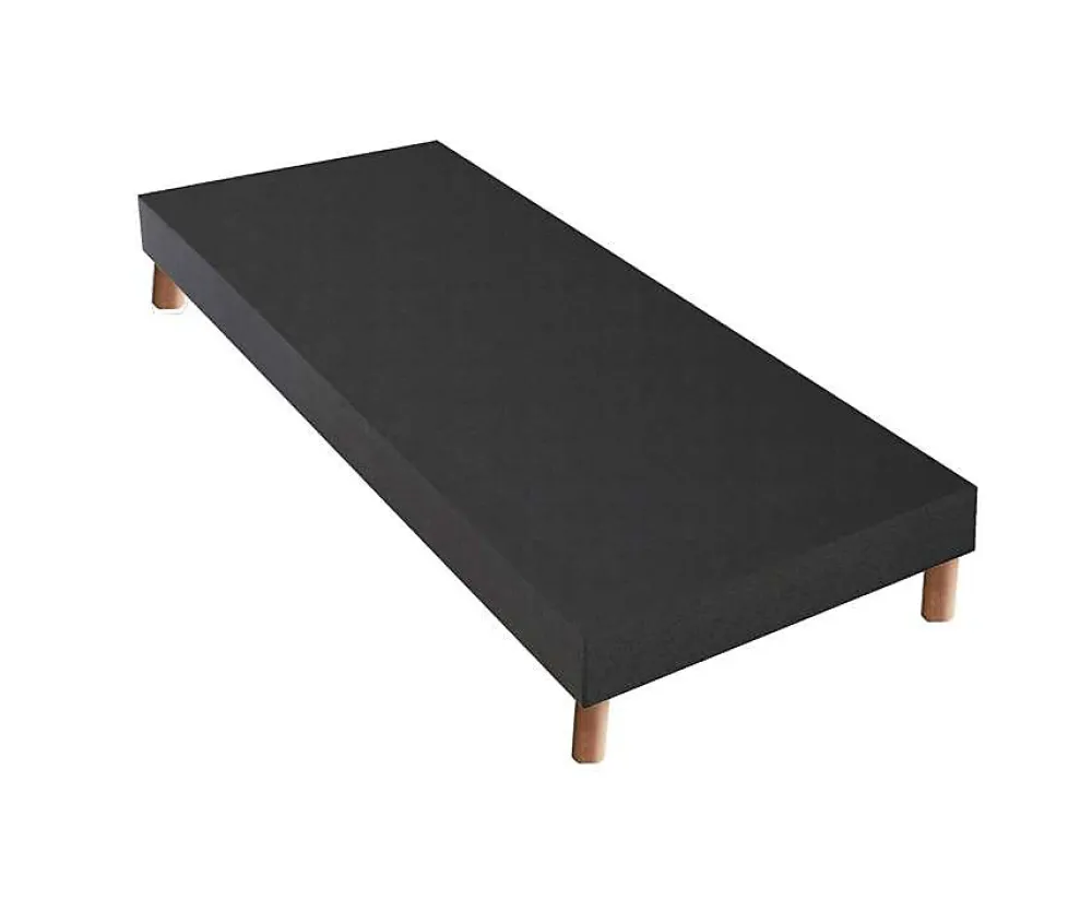 Sommier tapissier gris anthracite noir 90x200>Idliterie Online