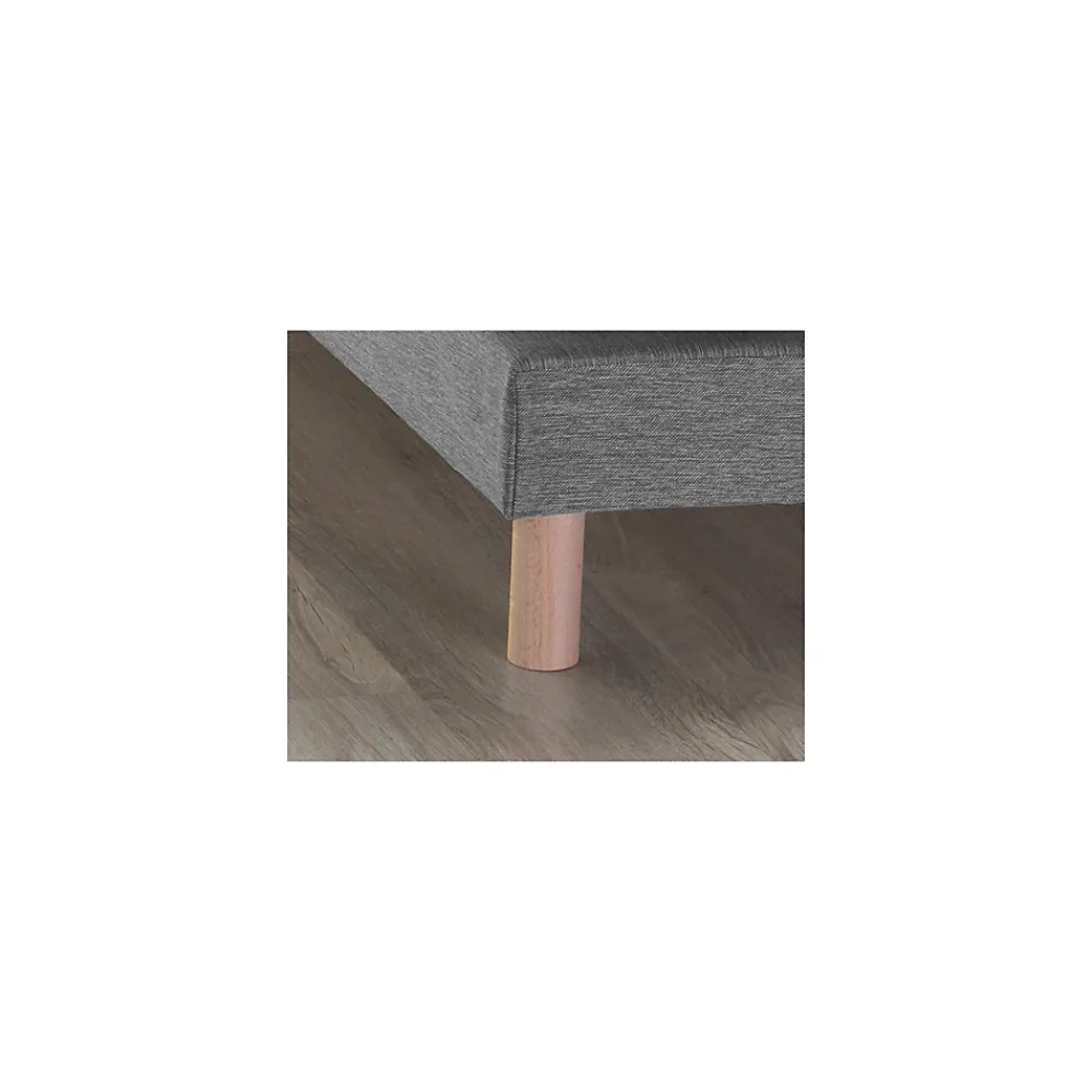 Sommier tapissier gris chiné 90x200>Idliterie