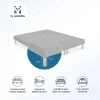 By Sommiflex. SOMMIER TAPISSIER GRIS 80x200x2 cm (160x200) FABRICATION FRANÇAISE ARTISANALE PIEDS OFFERTS HAUTEUR avec PIEDS 27 cm* Sommier