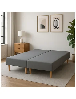 By Sommiflex. SOMMIER TAPISSIER GRIS 70x200x2 (140x200) FABRICATION FRANÇAISE ARTISANALE PIEDS OFFERTS HAUTEUR avec PIEDS 27 cm* Sommier