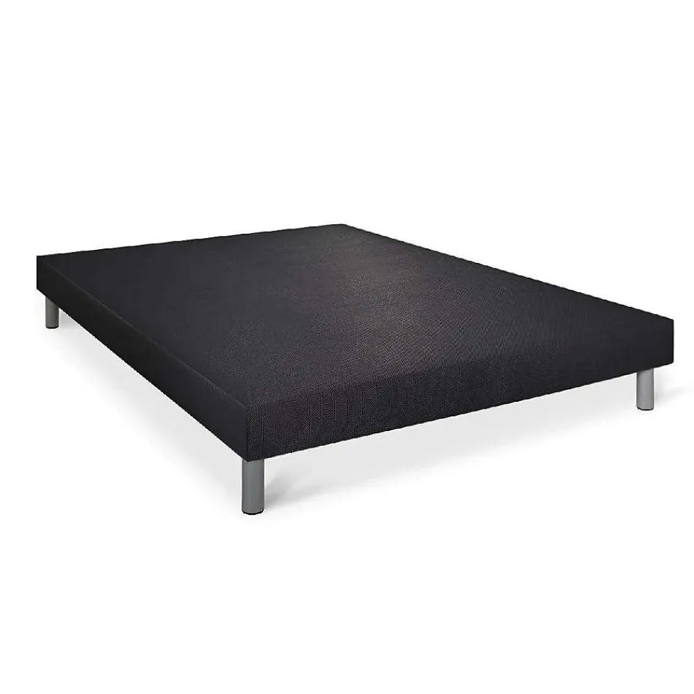 Sommier tapissier noir 140x200>Somness Discount