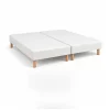 SOMMIER TAPISSIER NOIR 70x200x2 (140x200) FABRICATION FRANÇAISE ARTISANALE PIEDS OFFERTS HAUTEUR avec PIEDS 27 cm>By Sommiflex. Clearance