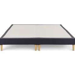 Sommier tapissier RENNES 180 x 200 cm revêtement tissu - Noir><noscript><img width=