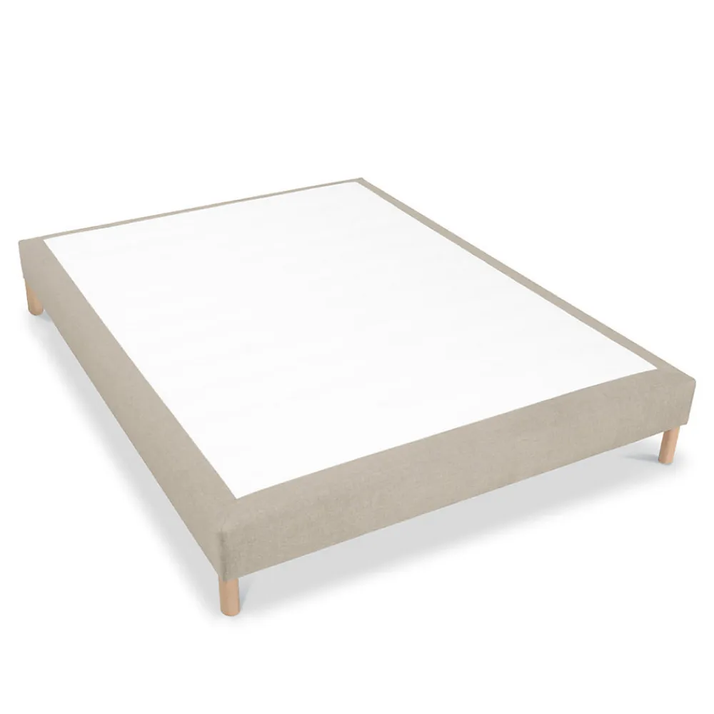 Sommier tapissier Sisal 160x200 cm Epaisseur 18 cm Beige (pieds inclus)>Bellecour Discount