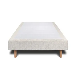 Sommeil De Plomb Sommier Tapissier Tissu Beige clair 100x200 H35cm* Sommier
