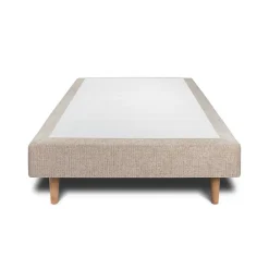 Sommeil De Plomb Sommier Tapissier Tissu Beige brun 90x200 H29cm* Sommier