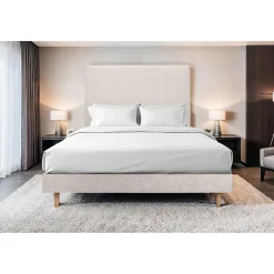 Sommeil De Plomb Sommier Tapissier Tissu Beige clair 140x200 H29cm* Sommier