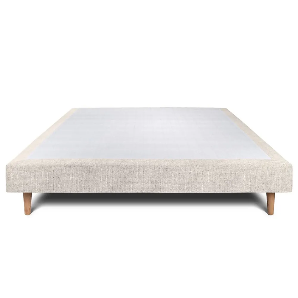 Sommeil De Plomb Sommier Tapissier Tissu Beige clair 140x200 H29cm* Sommier