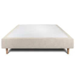 Sommeil De Plomb Sommier Tapissier Tissu Beige clair 150x190 H35cm* Sommier