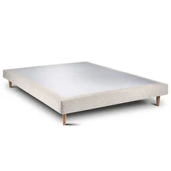 Sommier Tapissier Tissu Beige clair 135x190 H29cm>Sommeil De Plomb New