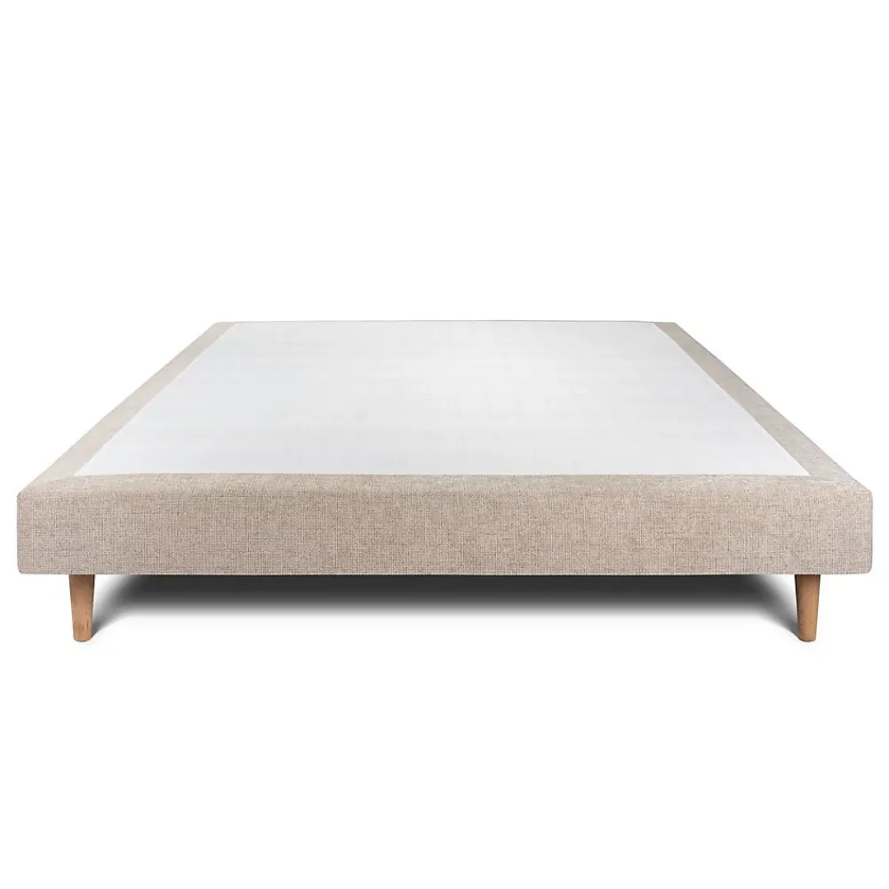Sommeil De Plomb Sommier Tapissier Tissu Beige brun 150x190 H29cm* Sommier