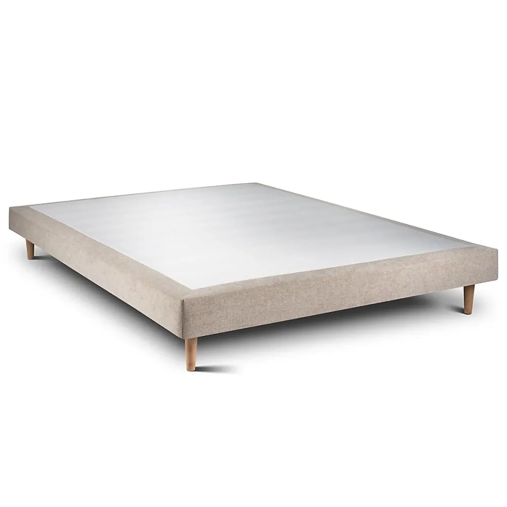 Sommeil De Plomb Sommier Tapissier Tissu Beige brun 150x190 H29cm* Sommier