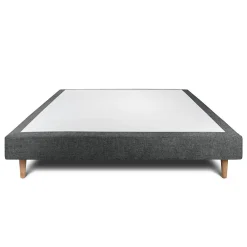 Sommeil De Plomb Sommier Tapissier Tissu Gris anthracite 160x200 H29cm* Sommier