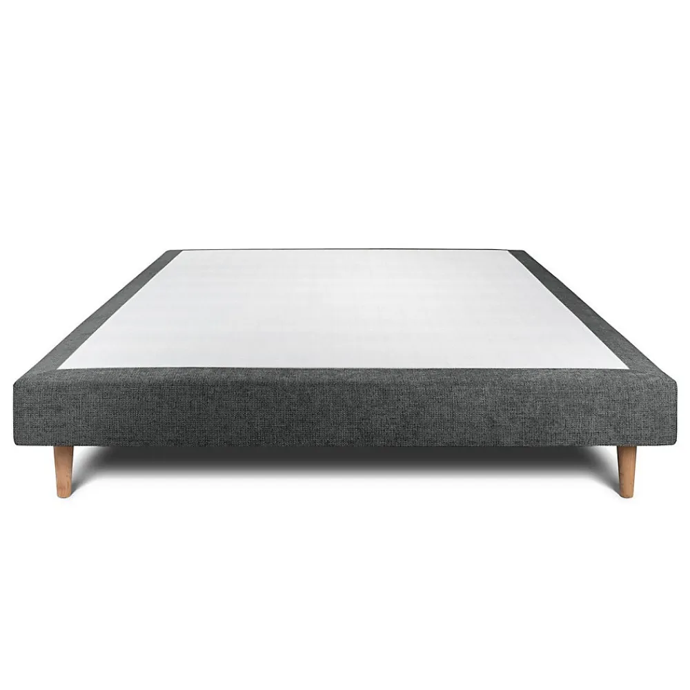 Sommeil De Plomb Sommier Tapissier Tissu Gris anthracite 160x200 H29cm* Sommier