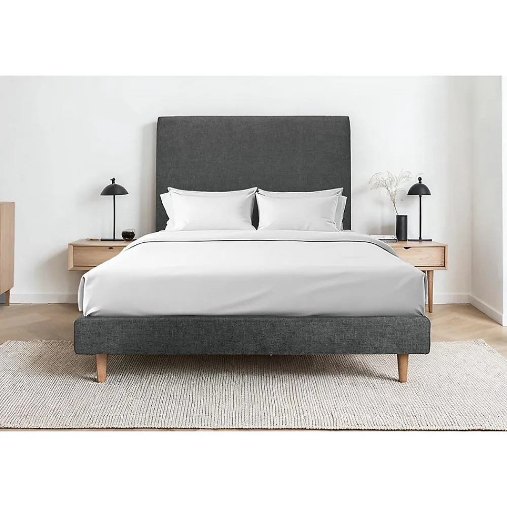 Sommier Tapissier Tissu Gris anthracite 150x200 H29cm>Sommeil De Plomb Sale