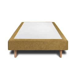 Sommeil De Plomb Sommier Tapissier Tissu Jaune 80x200 H35cm* Sommier
