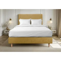 Sommier Tapissier Tissu Jaune 140x190 H35cm>Sommeil De Plomb Online