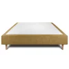 Sommeil De Plomb Sommier Tapissier Tissu Jaune 150x190 H35cm* Sommier