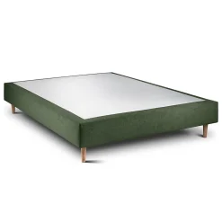 Sommeil De Plomb Sommier Tapissier Tissu Vert 140x190 H35cm* Sommier