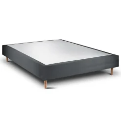 Sommier Tapissier Velours Gris anthracite 160x200 H35cm>Sommeil De Plomb Sale
