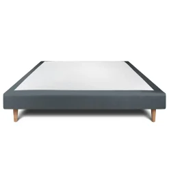 Sommeil De Plomb Sommier Tapissier Velours Gris anthracite 150x200 H29cm* Sommier