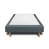 Sommeil De Plomb Sommier Tapissier Velours Gris anthracite 100x200 H29cm* Sommier