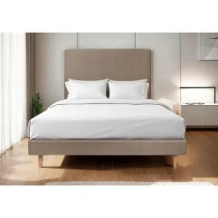Sommier Tapissier Velours Taupe 135x190 H29cm>Sommeil De Plomb New