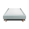 Sommier Tapissier Velours Gris bleuté 90x200 H29cm>Sommeil De Plomb Hot