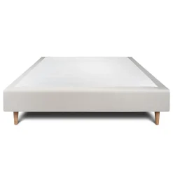 Sommier Tapissier Velours Gris clair 150x200 H35cm><noscript><img width=