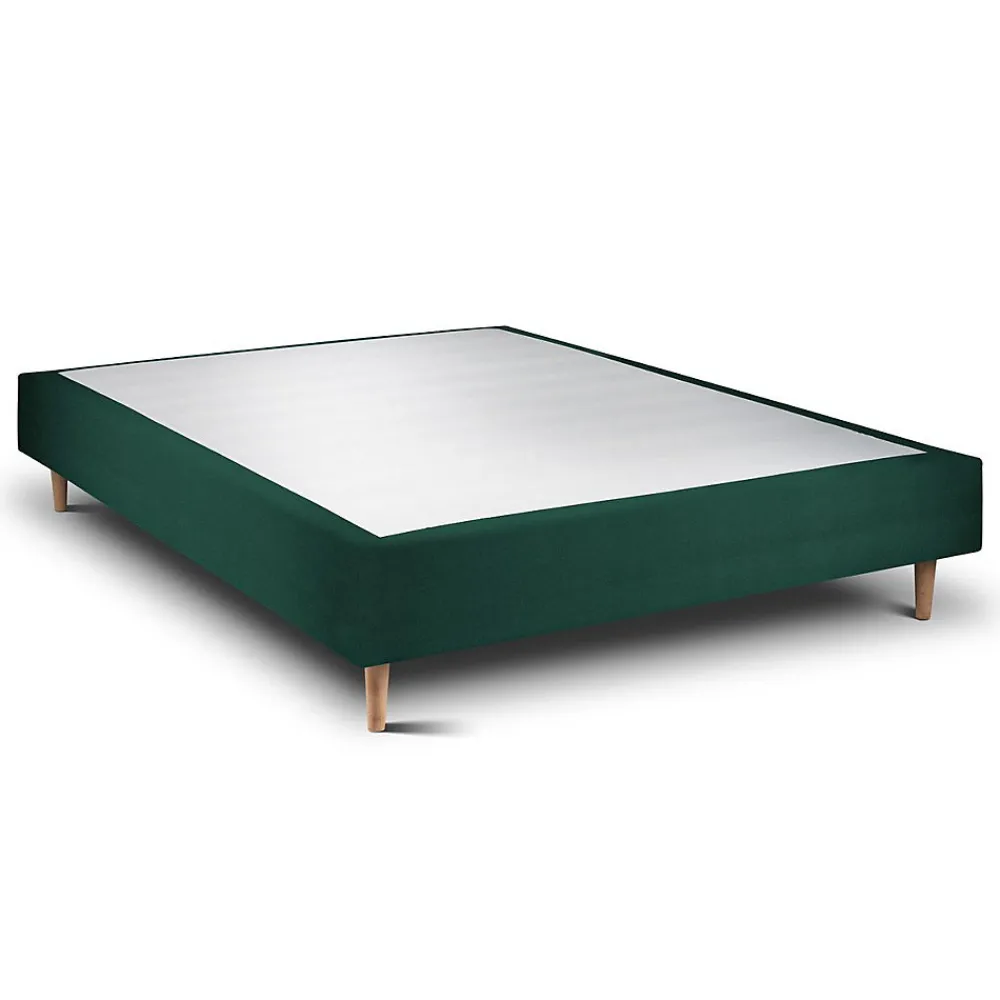 Sommier Tapissier Velours Vert 135x190 H35cm>Sommeil De Plomb Best