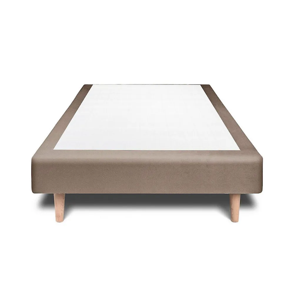 Sommier Tapissier Velours Taupe 100x200 H35cm>Sommeil De Plomb Best